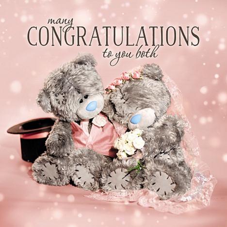 3D Holographic Congratulations to You Both Wedding Me to You Bear Card £2.99